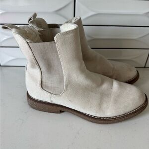LOFT Off-White Ankle Boots